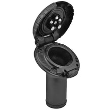 Attwood Deck Fill for Carbon Canister System - Angled Body & Scalloped Black Plastic Cap