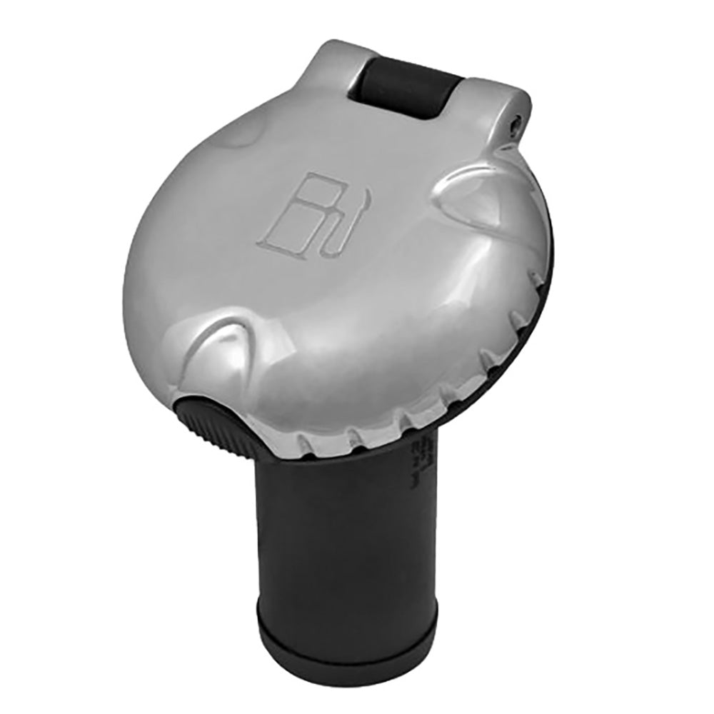 Attwood Deck Fill for Carbon Canister System - Angled Body & Scalloped Chrome Cap