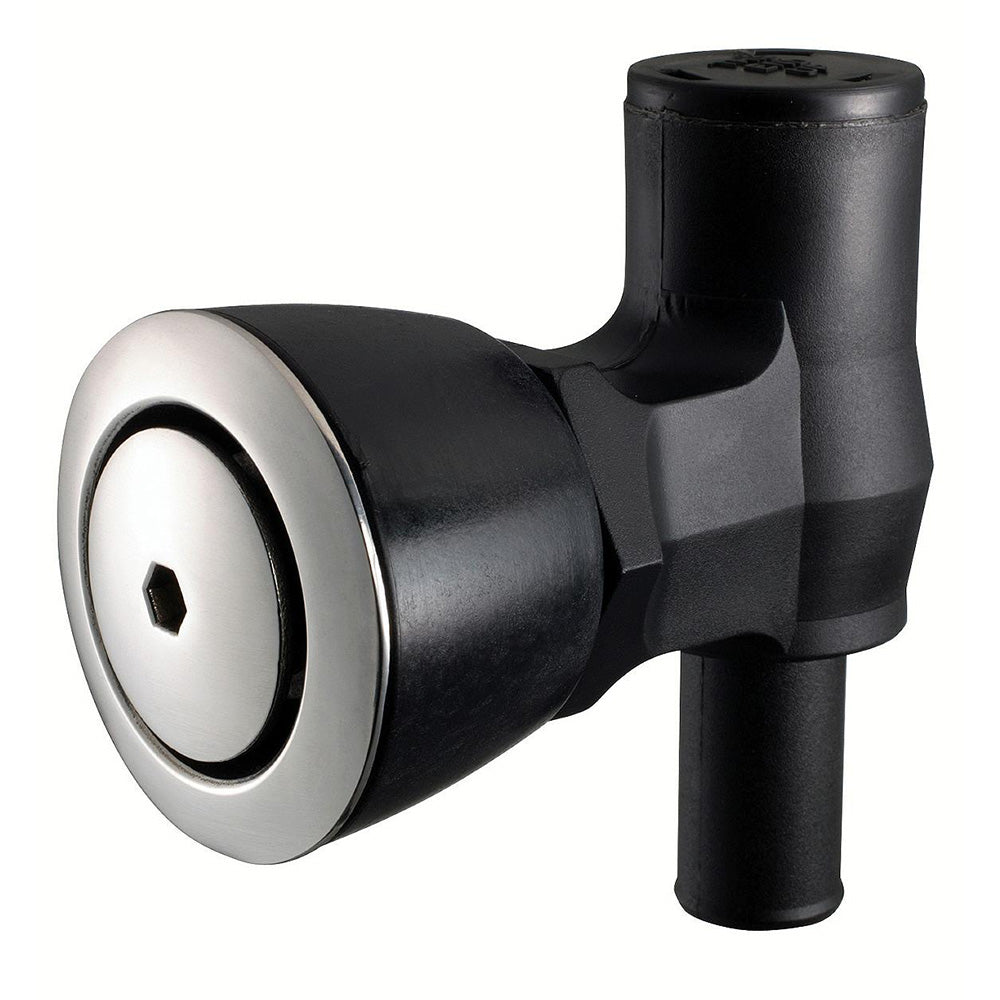 Attwood 90° P-Trap Fuel Tank Vent - Flush Mount - Black with Stainless Steel Vent Head