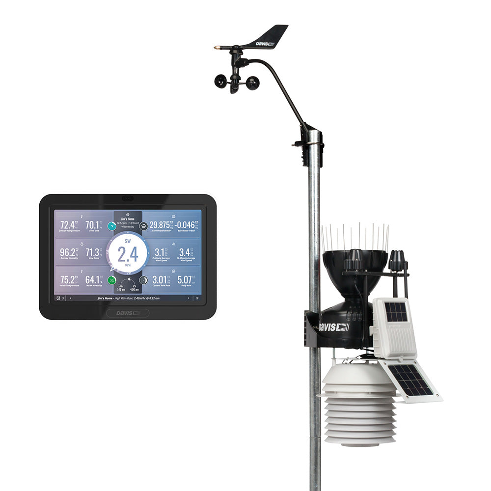 Davis Vantage Pro2 Wireless Weather Station with WeatherLink Console, 24hr Fan Aspirated Radiation Shield, UV & Solar Sensors