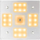 Sea-Dog Square LED Mirror Light with On/Off Dimmer - White & Blue