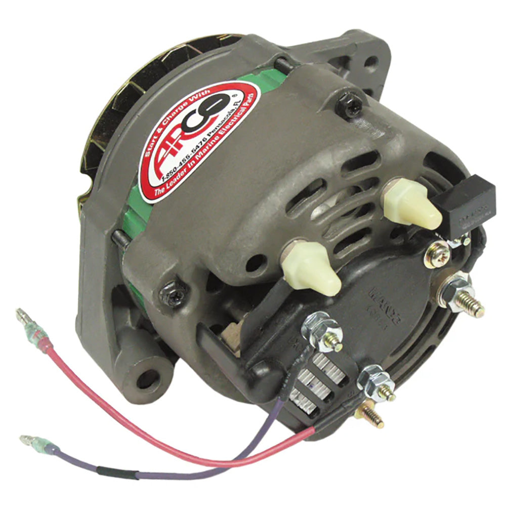 ARCO Marine Premium Replacement Alternator with Multi-Groove Serpentine Pulley - 12V & 65A