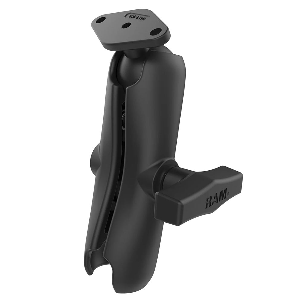 RAM Mount RAM Double Socket Arm with Diamond Plate - C Size Medium