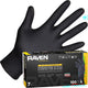 Ravin Gloves Raven Safety 66520 Nitrile 7mil Blk Glove L 100/bx, Nitrile, 7 mil, 9.5", Exam, Black, 9.25 x 5.25 x 3.75