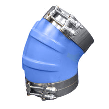 Trident Marine 8" ID 45-Degree Blue Silicone Molded Wet Exhaust Elbow with 4 T-Bolt Clamps