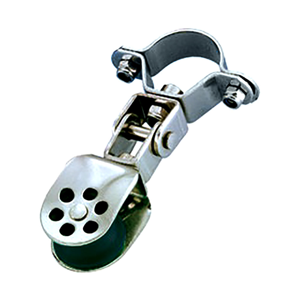 Wichard Stainless Steel Single Block - 25mm Sheave Diameter for 25mm Stanchion Pivoting