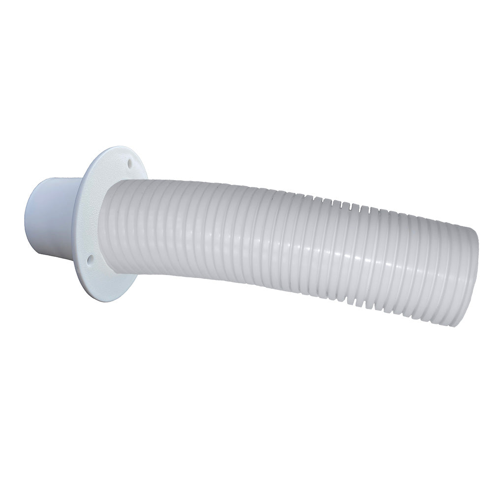 Trident Marine 4' White Stern Flex Hose with Transom Flange