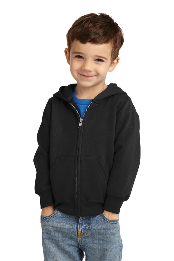 Port & Co - Toddler Core Fleece  Full-Zip Hooded Sweatshirt