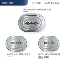 Advantec Freeman - Freeman Oval Liftout Hatch With Aluminum Ring Combo