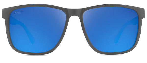 Abaco Jesse Ii Sunglasses Matte Grey/Deep Blue Mirror