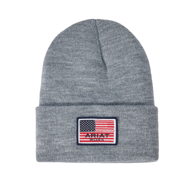 Ariat Men'S Rebar American Flag Patch Beanie