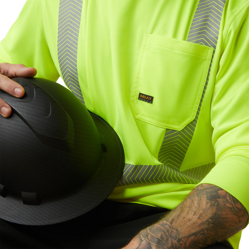 Ariat Rebar Hi-Vis Ansi Longsleeve T-Shirt Hi-Vis / LARGE