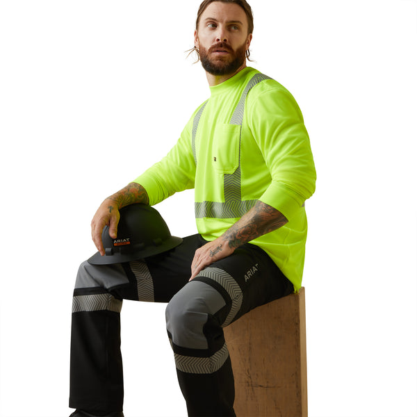 Ariat Rebar Hi-Vis Ansi Longsleeve T-Shirt Hi-Vis / LARGE