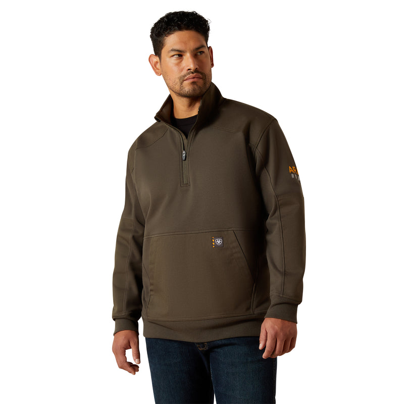 Ariat Mens Rebar Workman Duracanvas 1 4 Zip Sweatshirt