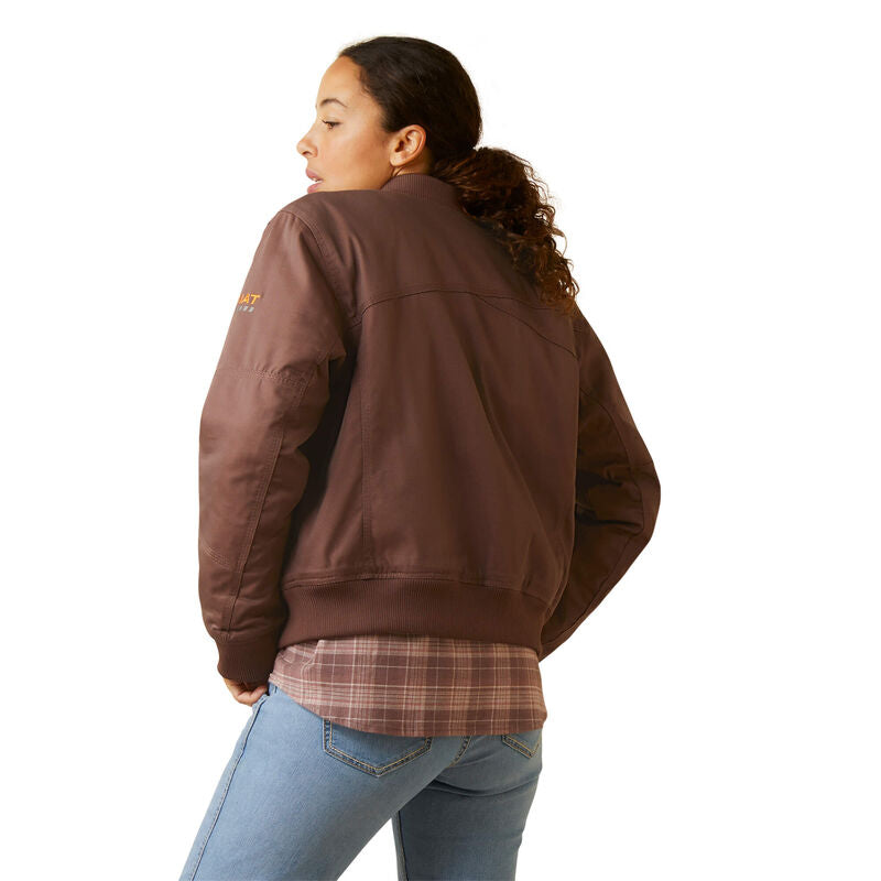 Ariat Women'S Rebar Stretch Canvas Bomber Jacket