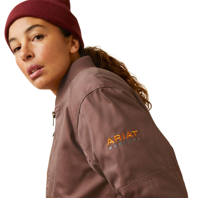 Ariat Women'S Rebar Stretch Canvas Bomber Jacket