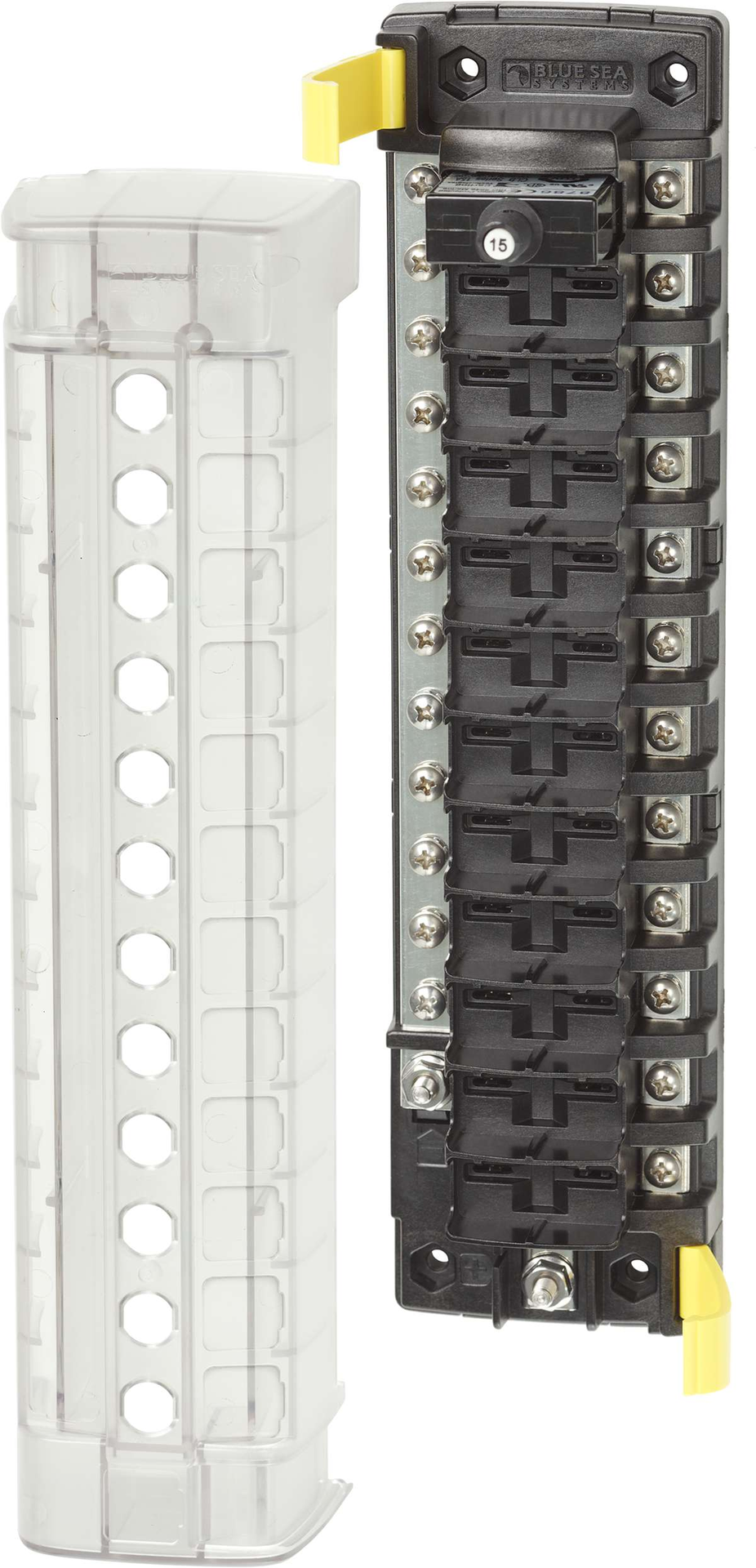 Blue Sea Push Button Breaker Block 12 Circuit With Negative Bus