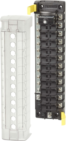 Blue Sea Push Button Breaker Block 12 Circuit With Negative Bus