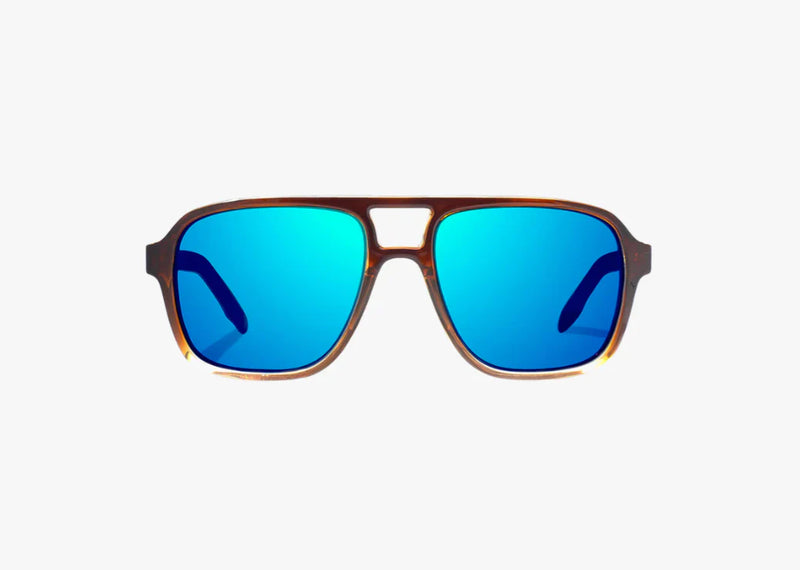 Bajio 12 South Sunglasses Whiskey Fade Gloss / Blue Mirror Polycarbonate