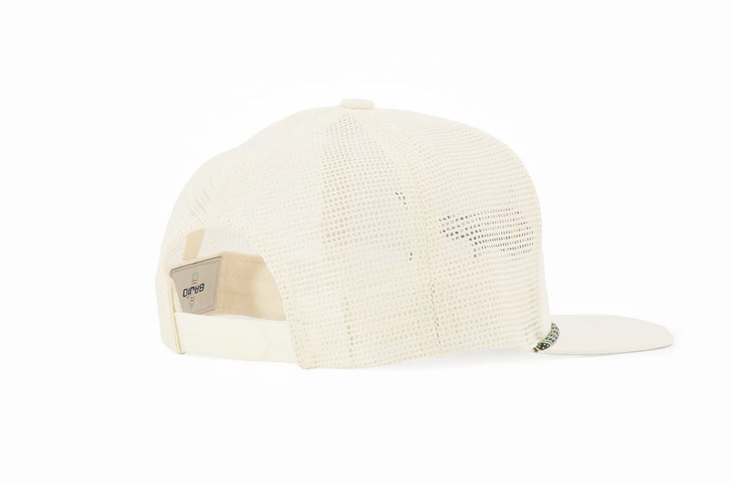 Bajio Black Marlin Flat Brim Twill Trucker Cream / ONE SIZE