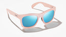 Bajio Cometa Sunglasses Rosa Gloss / Blue Mirror Polycarbonate