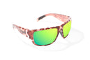 Bajio Piedra Sunglasses Lavander Crab Gloss / Green Glass Lens