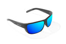 Bajio Rigolets Sunglasses Black Matte / Blue Glass Lens