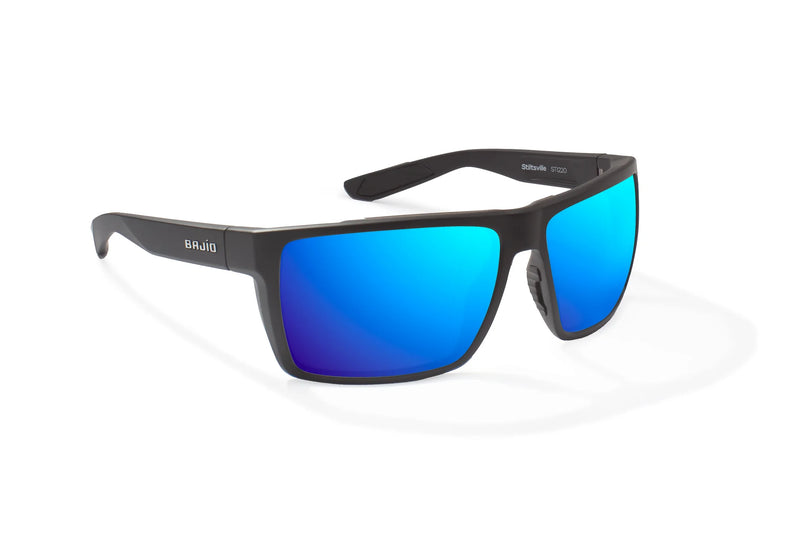 Bajio Stiltsville Sunglasses Black Matte / Grey Mirror Glass