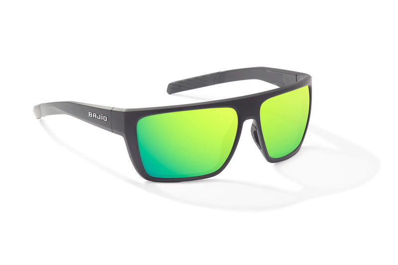 Bajio Zapata Sunglasses Black Matte / Blue Mirror Glass