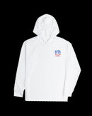 Dark Seas Boundary Line Uv Hooded Long Sleeve T-Shirt White / 2X-LARGE