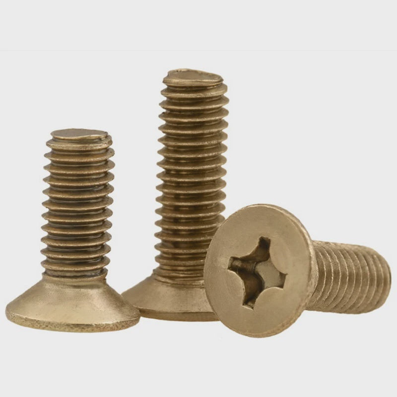 South Jersey Fasteners - Brass Phillip Flat Head Metal Screw (MS)