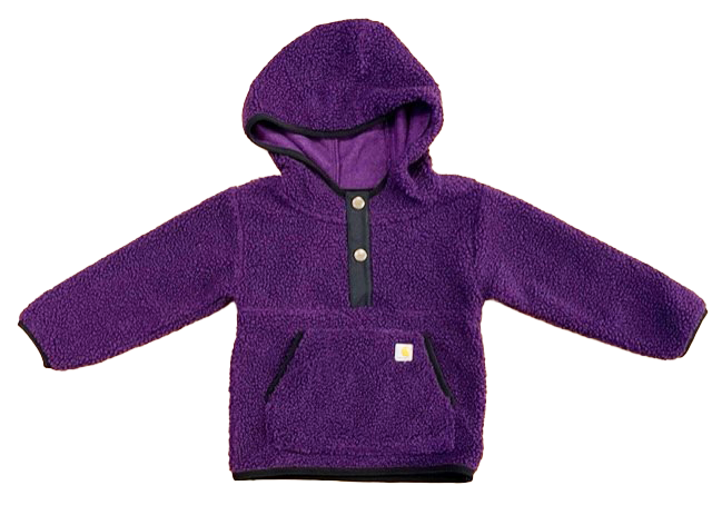 Carhartt Kids Girls Long-Sleeve Fleece Quarter-Snap Sweatshirt