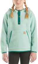 Carhartt Kids Girls Long-Sleeve Fleece Quarter-Snap Sweatshirt