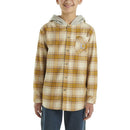 Carhartt Kids Boy's Long-Sleeve Flannel Button-Front Hooded Shirt