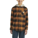 Carhartt Kids Boy's Long-Sleeve Flannel Button-Front Hooded Shirt