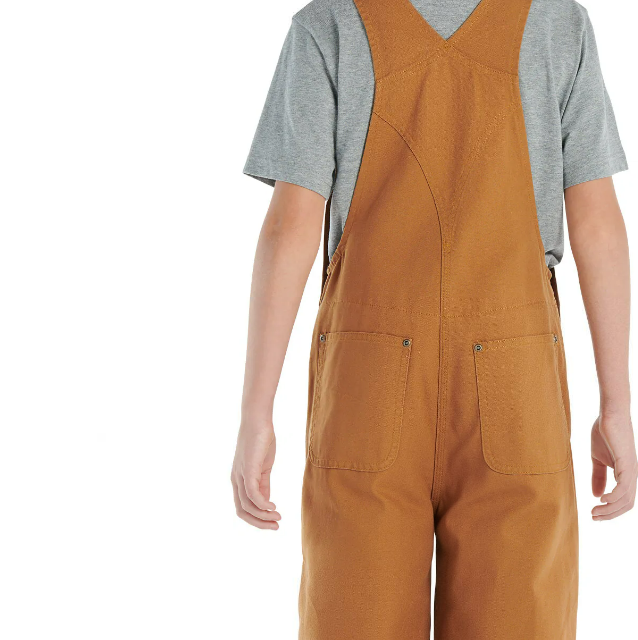 Carhartt Kids' Loose Fit Canvas Quilt-Lined Overall Bibs