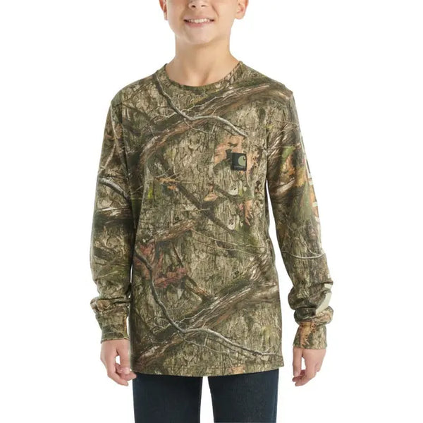 Carhartt® Kids Long-Sleeve Camo Pocket T-Shirt