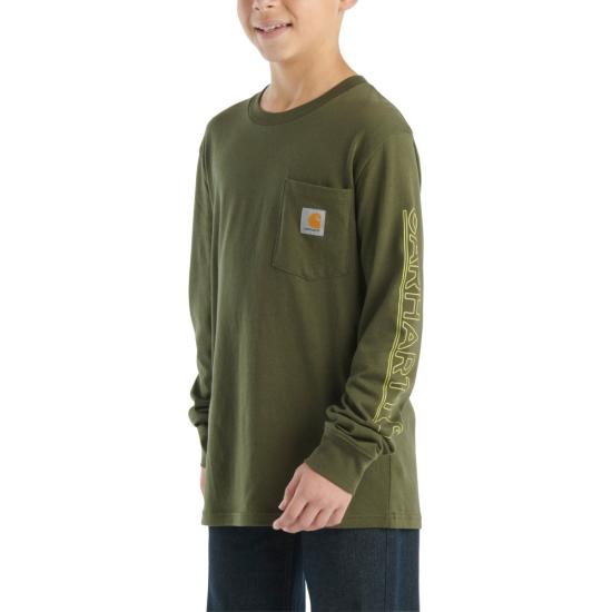 Carhartt® Kids Long-Sleeve Graphic Pocket T-Shirt CA6596