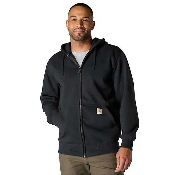 Carhartt 100614 Rain DefenderPaxton Heavyweight Hooded Zip-Front Sweatshirt Black / 2X-Large