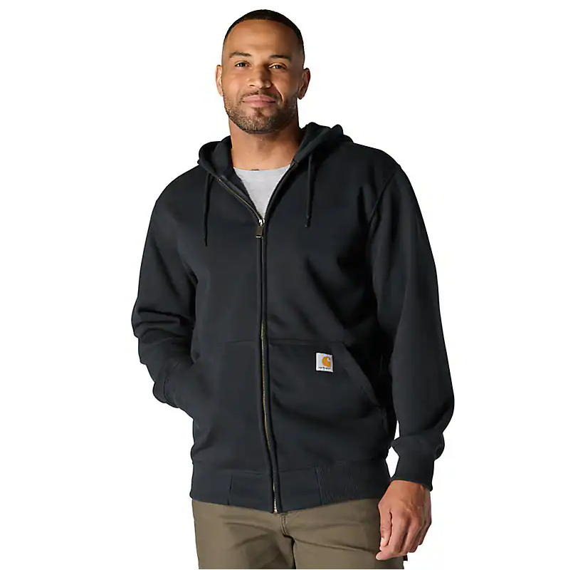 Carhartt 100614 Rain DefenderPaxton Heavyweight Hooded Zip-Front Sweatshirt Black / 2X-Large