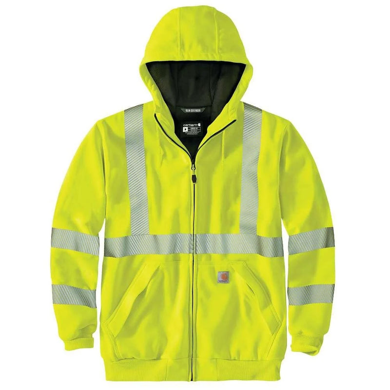 Carhartt 104988 High-Visibility Zip-Front Class 3 Thermal-Lined Sweatshirt Brite Lime / Large