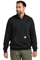Carhartt 105294 Midweight Quarter-Zip Mock Neck Sweatshirt Black / 2X-Large