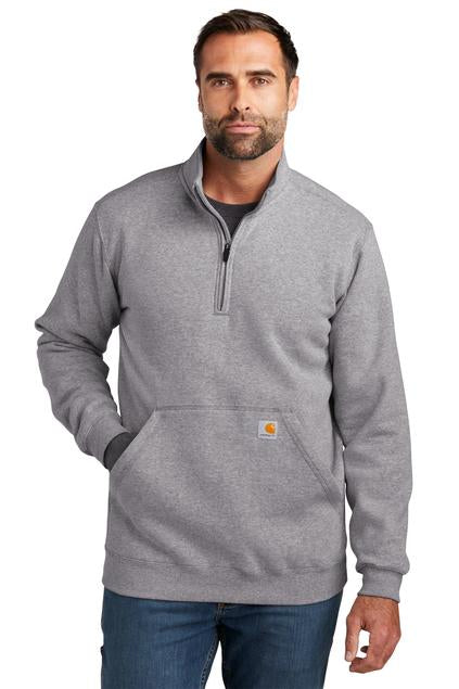 Carhartt 105294 Midweight Quarter-Zip Mock Neck Sweatshirt Black / 2X-Large