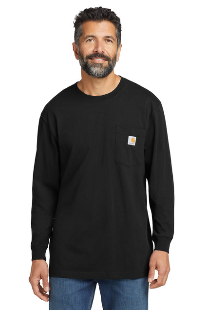 Carhartt K126 Workwear Pocket Long Sleeve T Shirt Black / Large