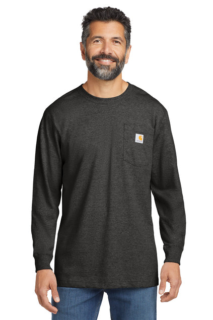 Carhartt K126 Workwear Pocket Long Sleeve T Shirt Black / Large