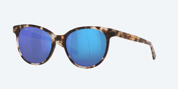 Costa Del Mar Isla Sunglasses Shiny Tiger Cowrie / Blue Glass Lens