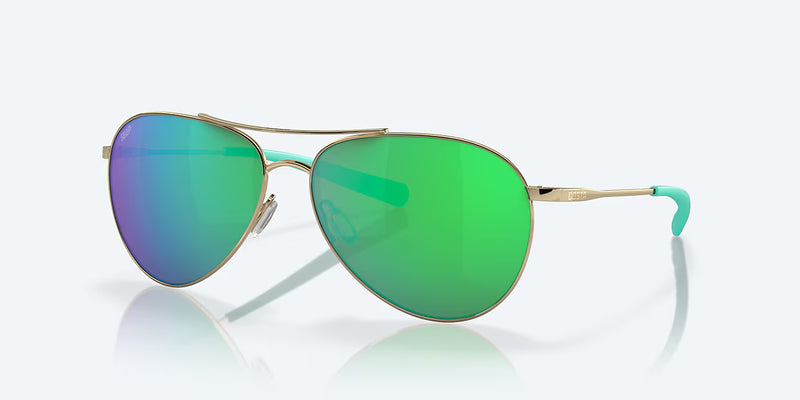 Costa Del Mar Piper Sunglasses Shiny Gold / Green Polycarbonate Lens