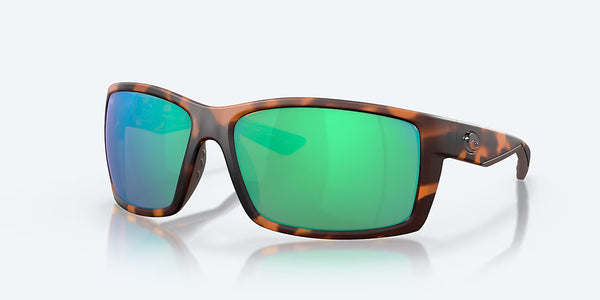 Costa Del Mar Reefton Sunglasses Matte Retro Tortoise / Green Polycarbonate Lens