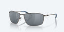 Costa Del Mar Turret Sunglasses Matte Dark Gunmetal / Grey Silver Polycarbonate Lens