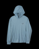 Dark Seas Bimini Uv Hooded Long Sleeve T-Shirt Blue / 2X-LARGE